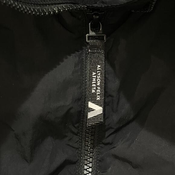 ATHLETA Allyson Felix Legend Oversized Jacket Black Windbreaker Reflective XL - Picture 10 of 13